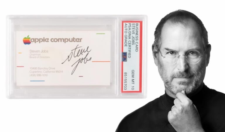 Steve Jobs’ Signed Business Card Fetches $181K