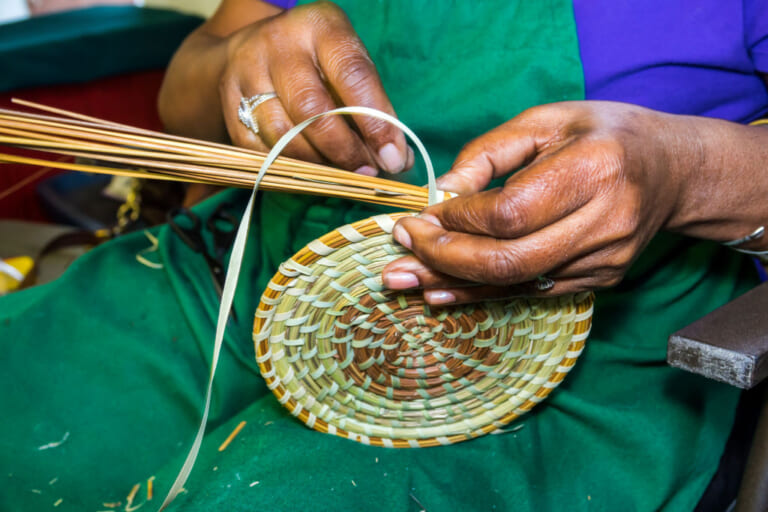 Gullah Geechee Culture, South Carolina School, Sweetgrass basket weaving, arts & craft
